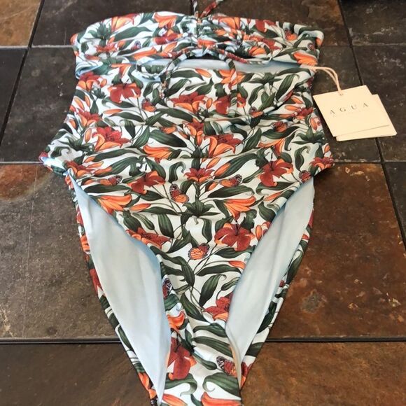 Floral Print One Piece Swimsuit - Picture 7 of 16